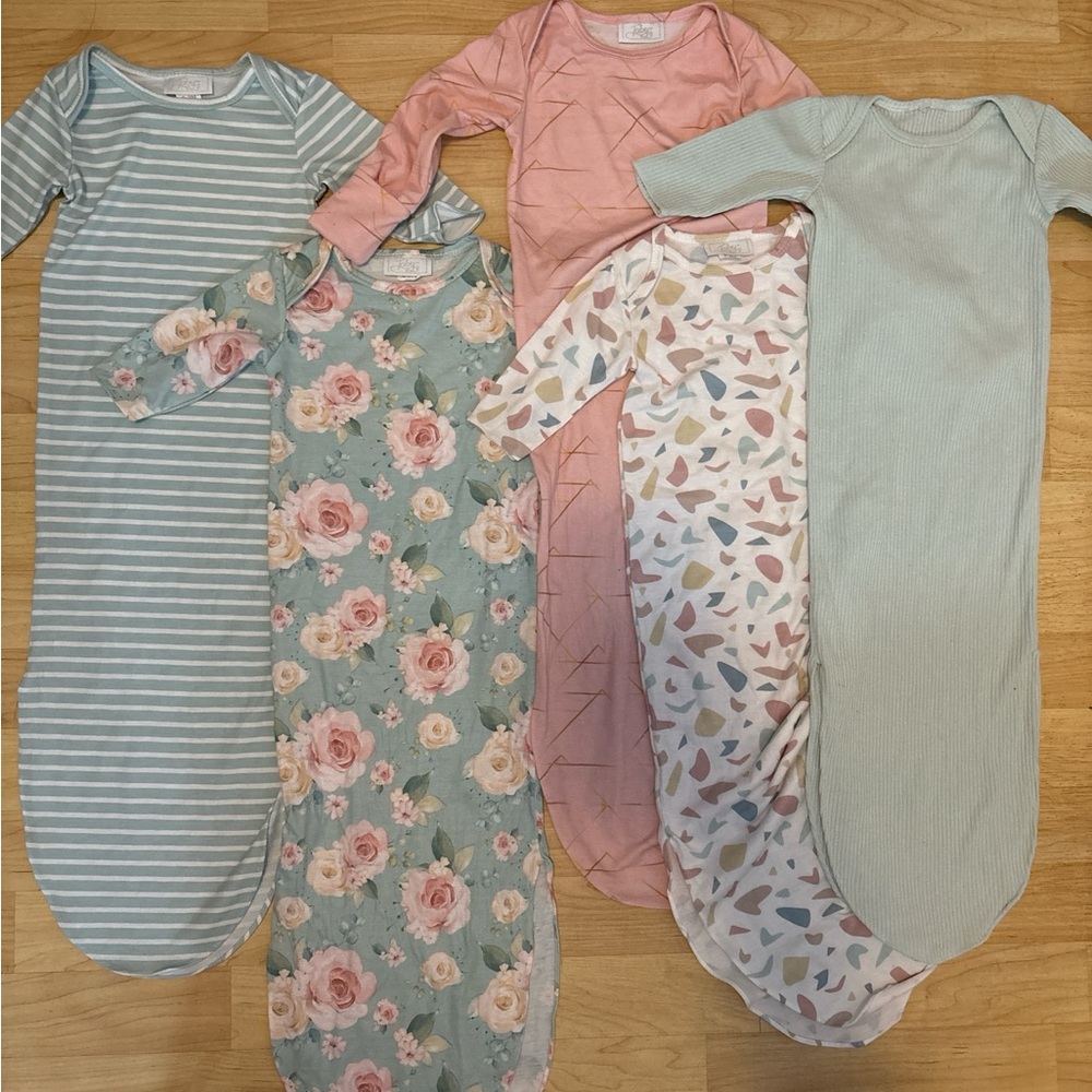 5 baby size 0-3 month sleepwear